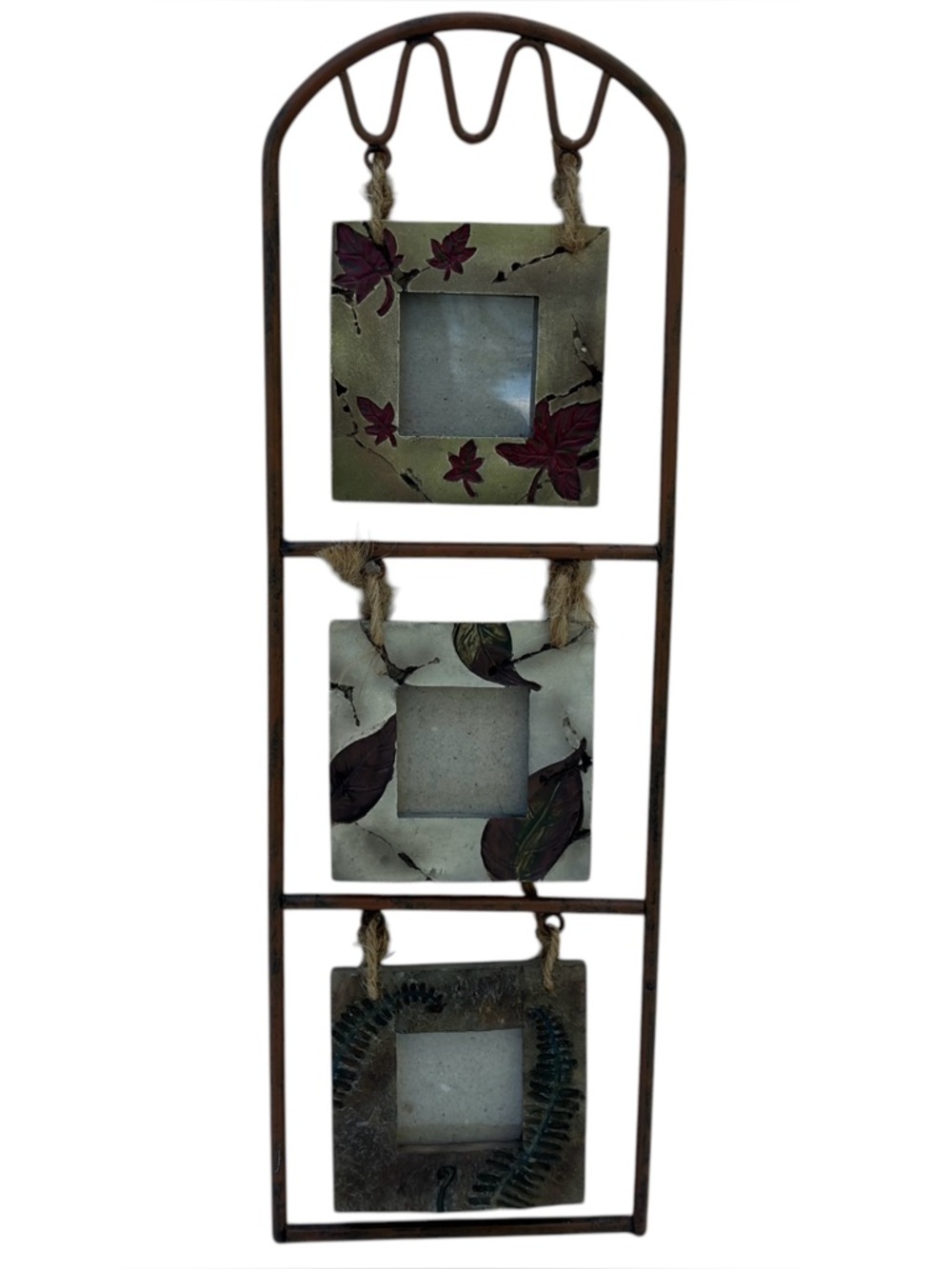 New Hanging Picture Frames Leaves Earthy Farmhouse 3 frames metal holder